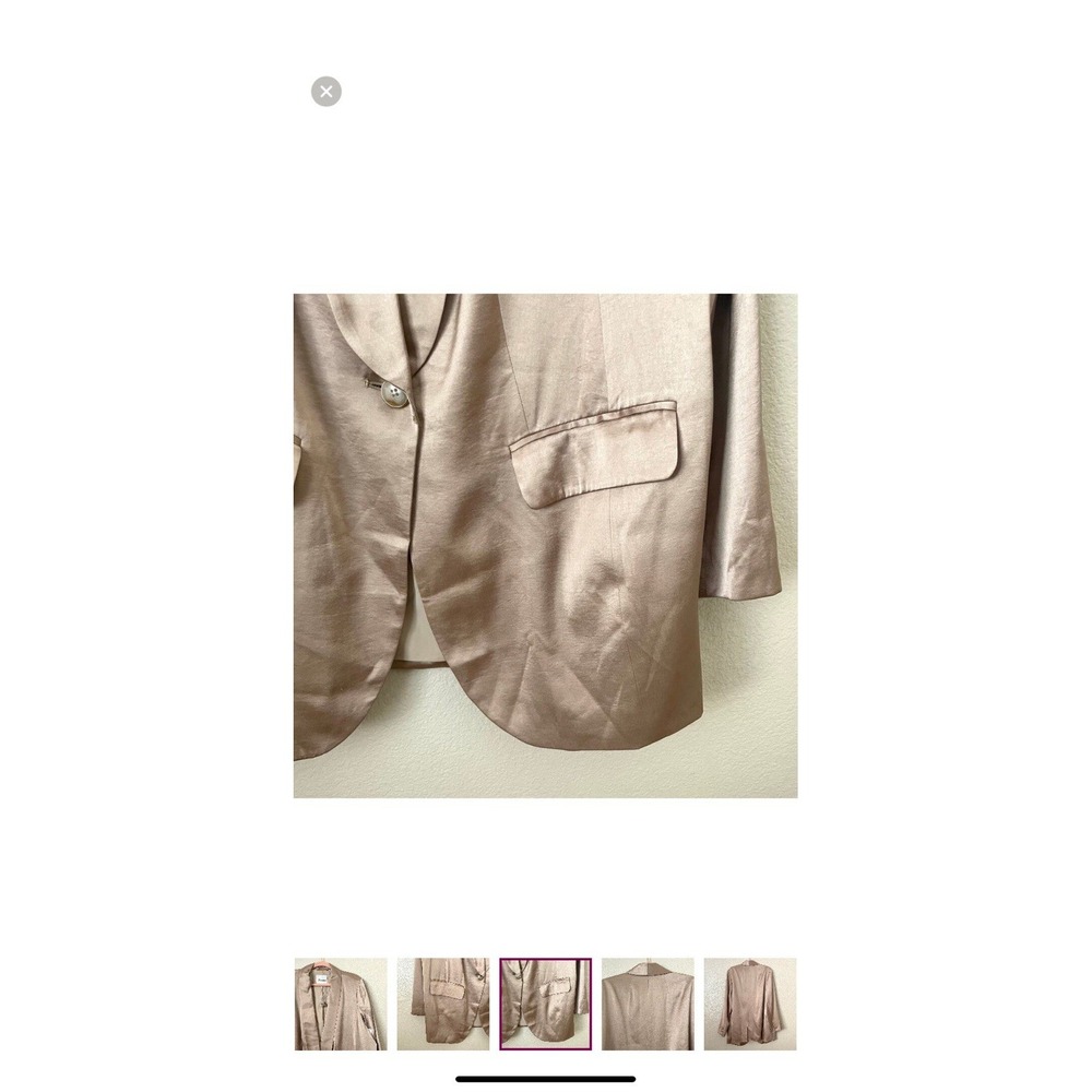 Madewell Women’s Blazer Satin Oversized  In‎ Matchstick Sz 16W NEW - Picture 11 of 16